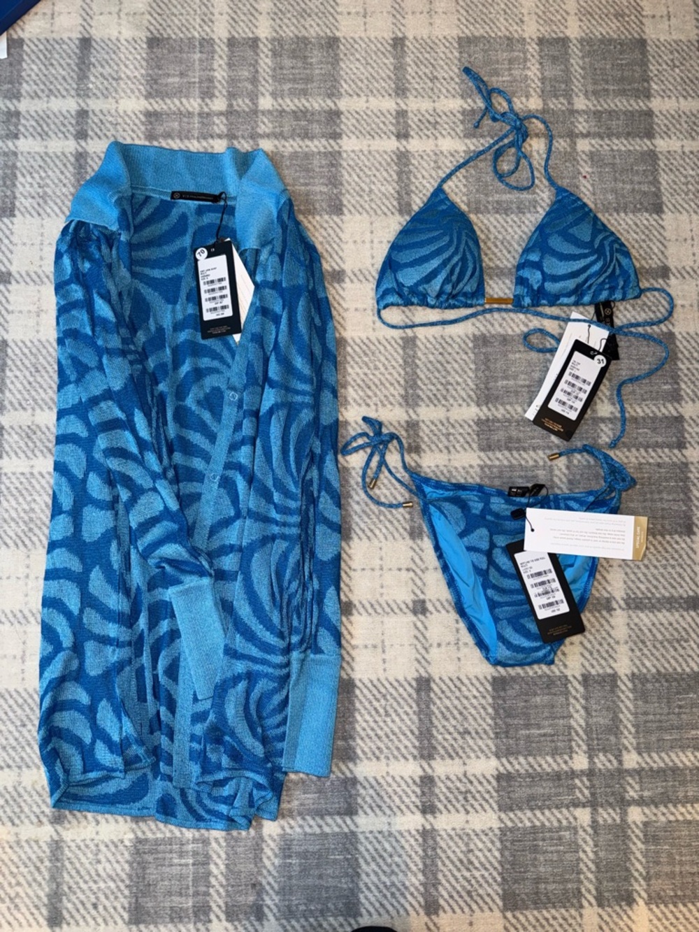 NWT VIX s Bikini Set & Cover-Up - cover up (S) bikini top (L) bottom (S)
